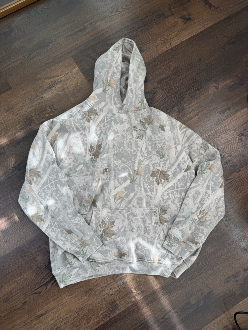 Abercrombie & Fitch Men's Camouflage Hooded Sweatshirt - Gray, Green, Tan